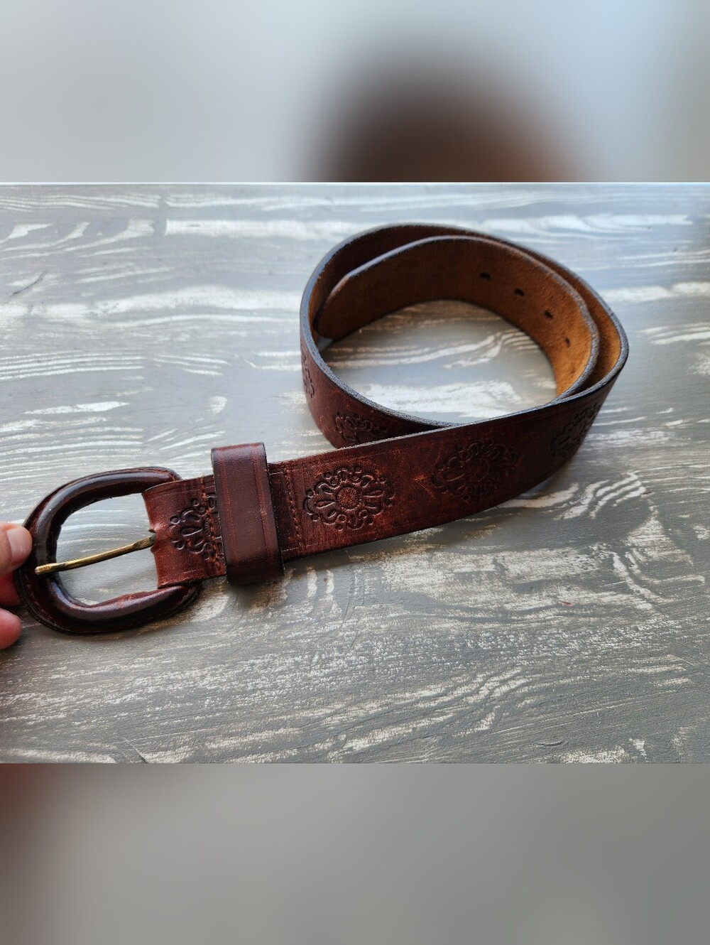 JACOB 100% genuine leather vintage brown belt / vintage / 26-30"